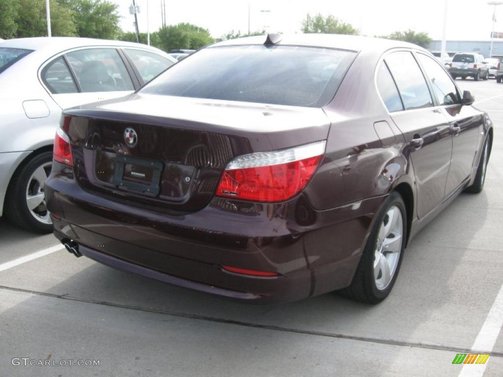 2008 5 Series 528i Sedan - Barbera Red Metallic / Natural Brown photo #4