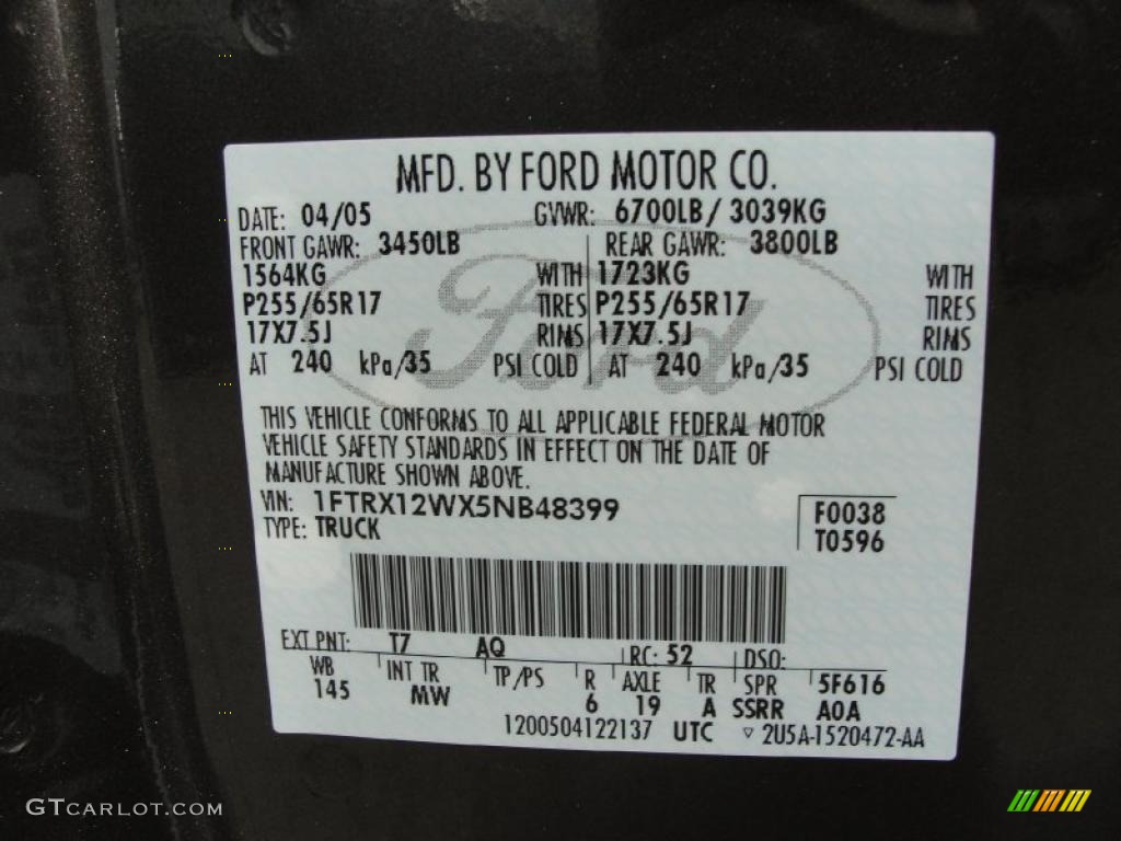2005 F150 XLT SuperCab - Dark Stone Metallic / Tan photo #50