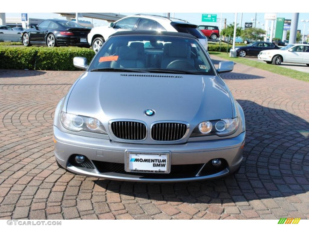 2004 3 Series 330i Convertible - Silver Grey Metallic / Grey photo #2