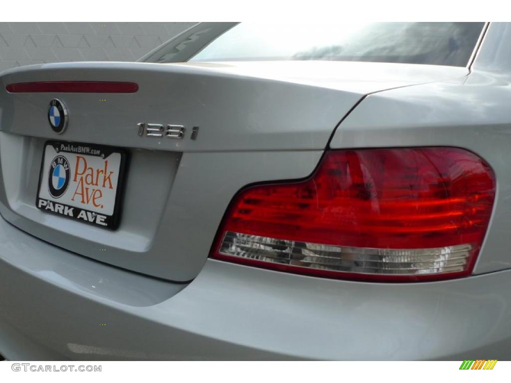 2008 1 Series 128i Coupe - Titanium Silver Metallic / Coral Red photo #14