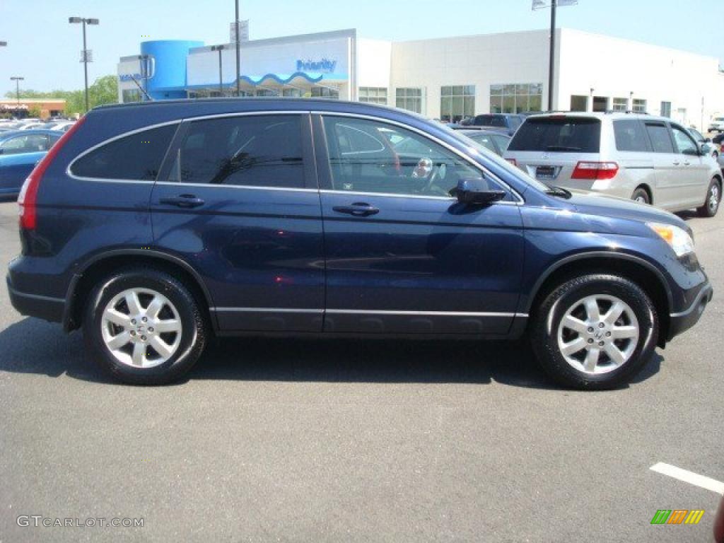 2007 CR-V EX-L 4WD - Royal Blue Pearl / Black photo #7