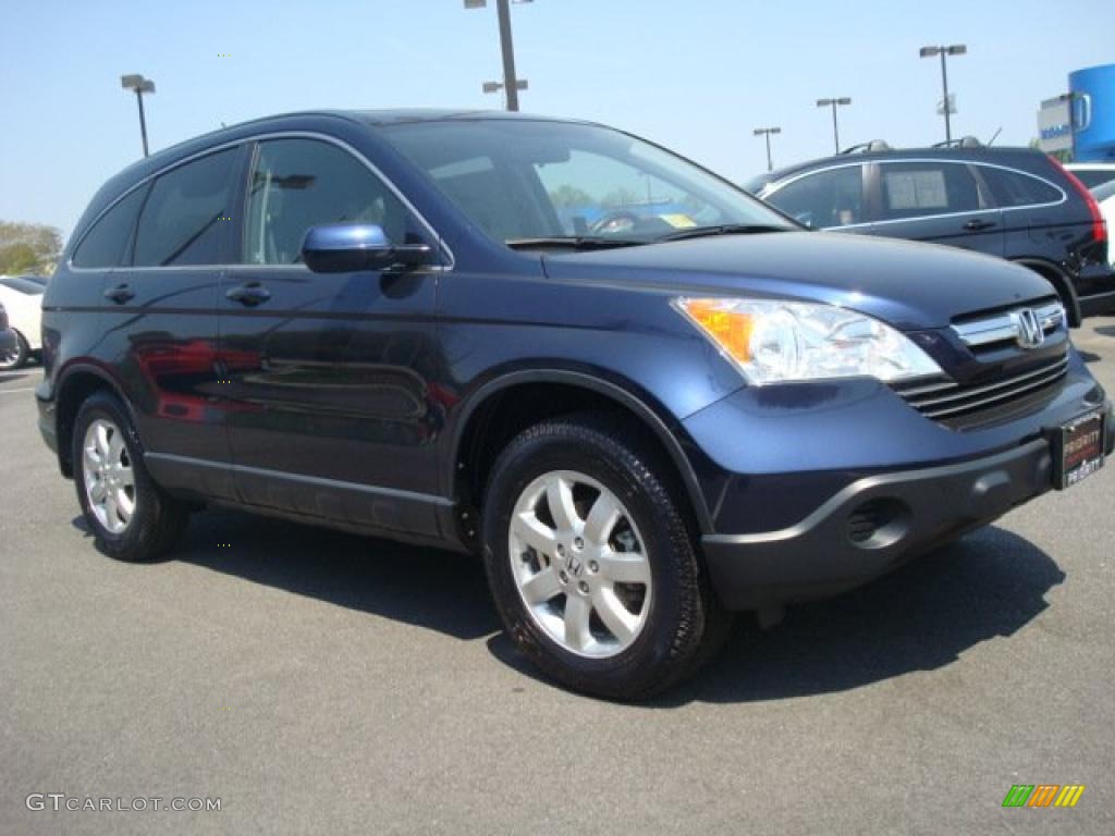 2007 CR-V EX-L 4WD - Royal Blue Pearl / Black photo #8