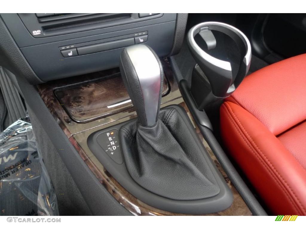 2008 1 Series 128i Coupe - Titanium Silver Metallic / Coral Red photo #42