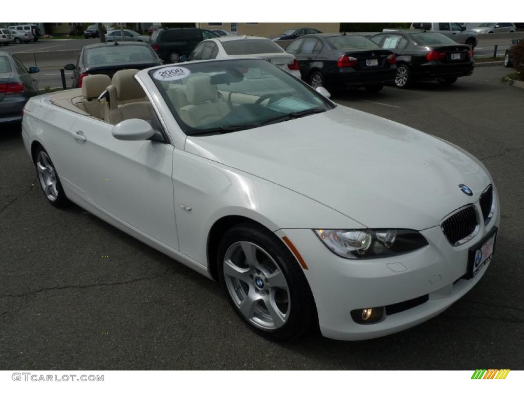 2008 3 Series 328i Convertible - Alpine White / Beige photo #2