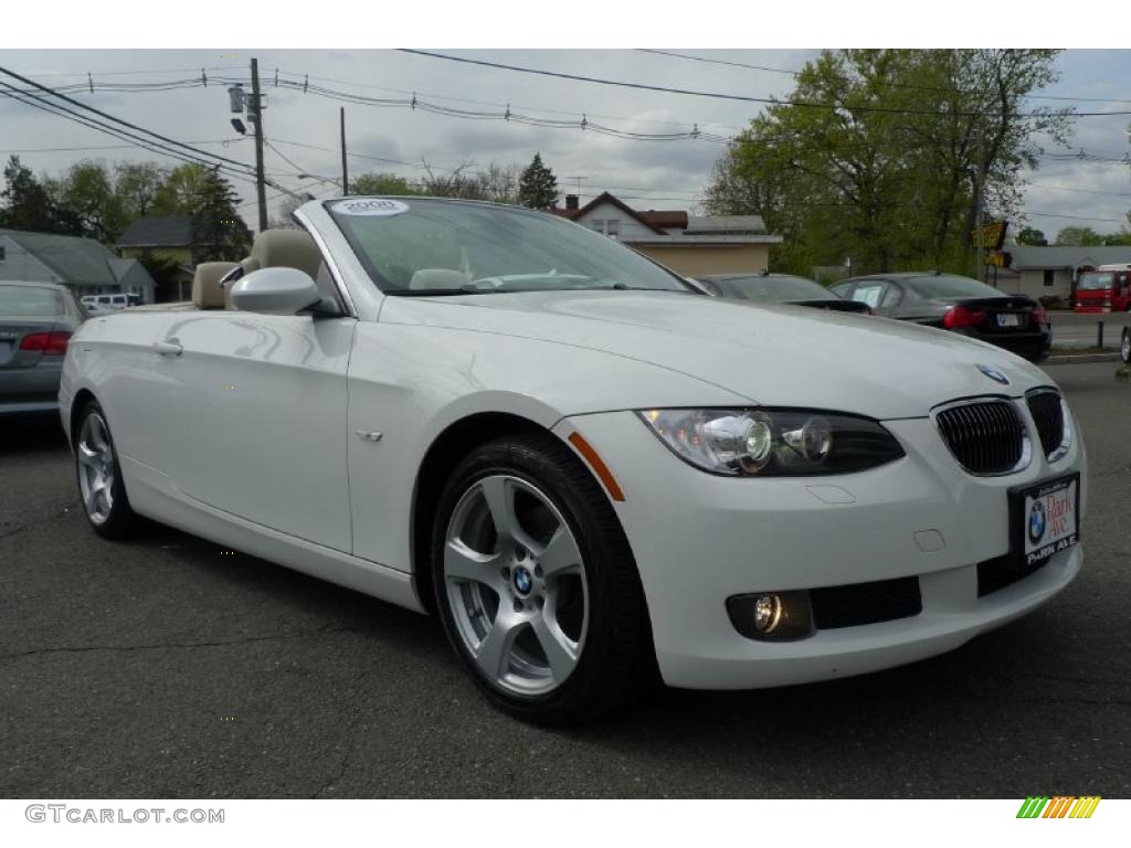2008 3 Series 328i Convertible - Alpine White / Beige photo #3