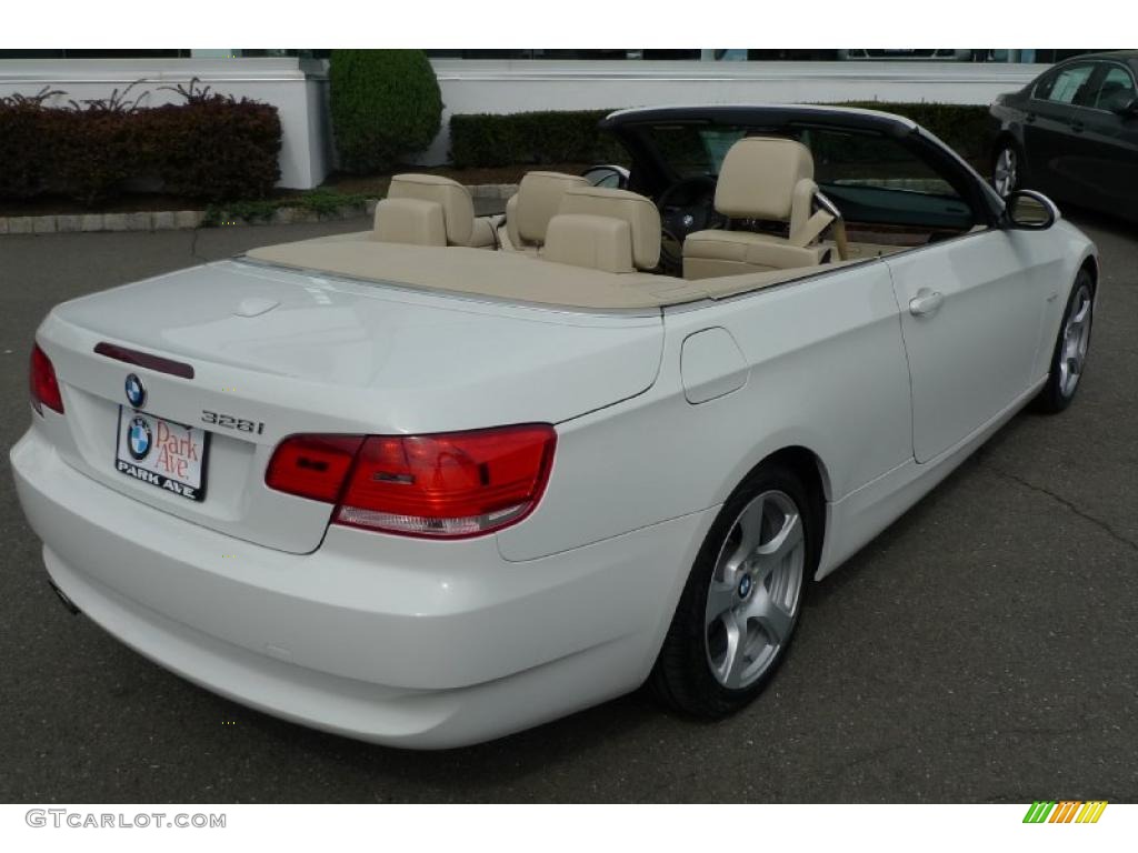 2008 3 Series 328i Convertible - Alpine White / Beige photo #14