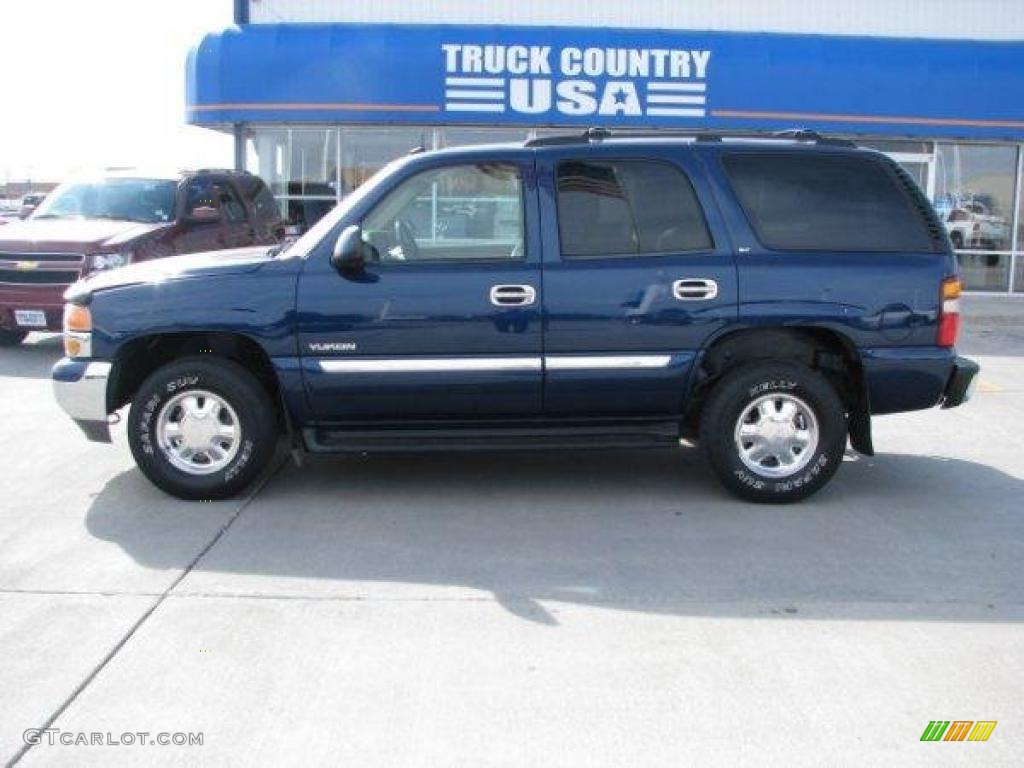 2003 Yukon SLT 4x4 - Indigo Blue Metallic / Neutral/Shale photo #1