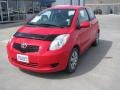 2008 Absolutely Red Toyota Yaris 3 Door Liftback  photo #2