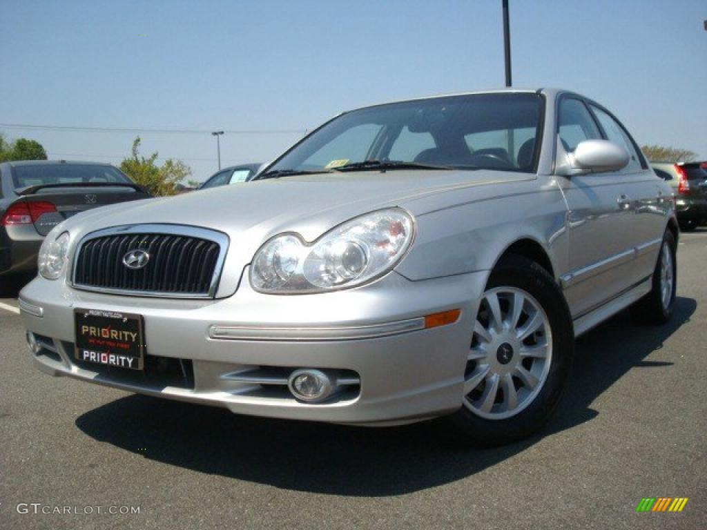 2005 Sonata LX V6 - Bright Silver / Black photo #1