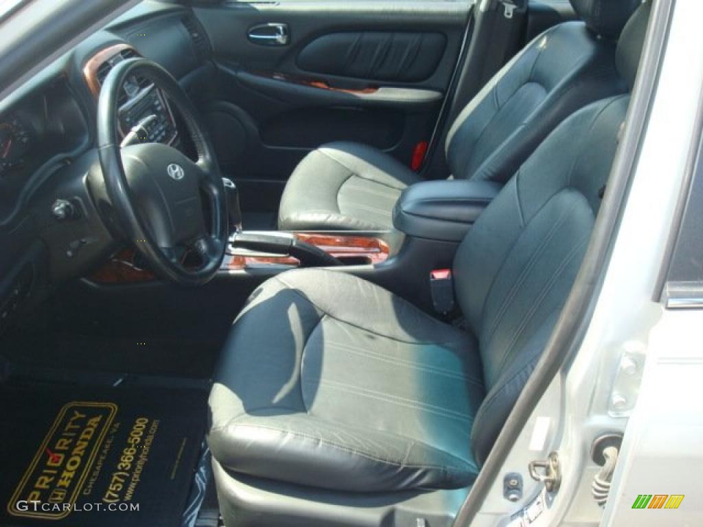 2005 Sonata LX V6 - Bright Silver / Black photo #9