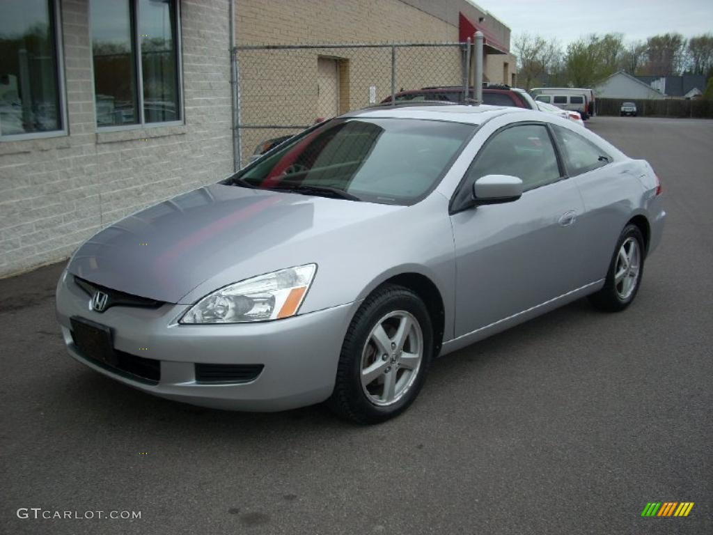 2003 Accord EX Coupe - Satin Silver Metallic / Black photo #1