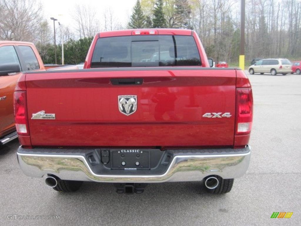 2010 Ram 1500 Big Horn Quad Cab 4x4 - Inferno Red Crystal Pearl / Dark Slate/Medium Graystone photo #5