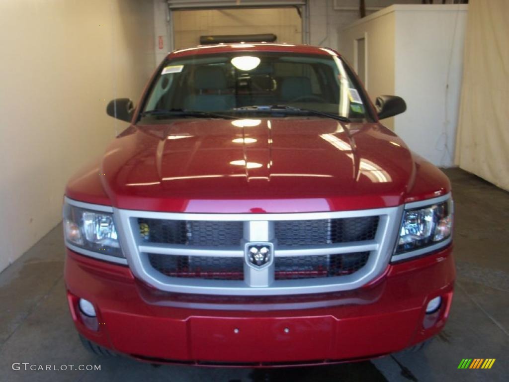 2010 Dakota Big Horn Extended Cab 4x4 - Inferno Red Crystal Pearl / Dark Slate Gray/Medium Slate Gray photo #12