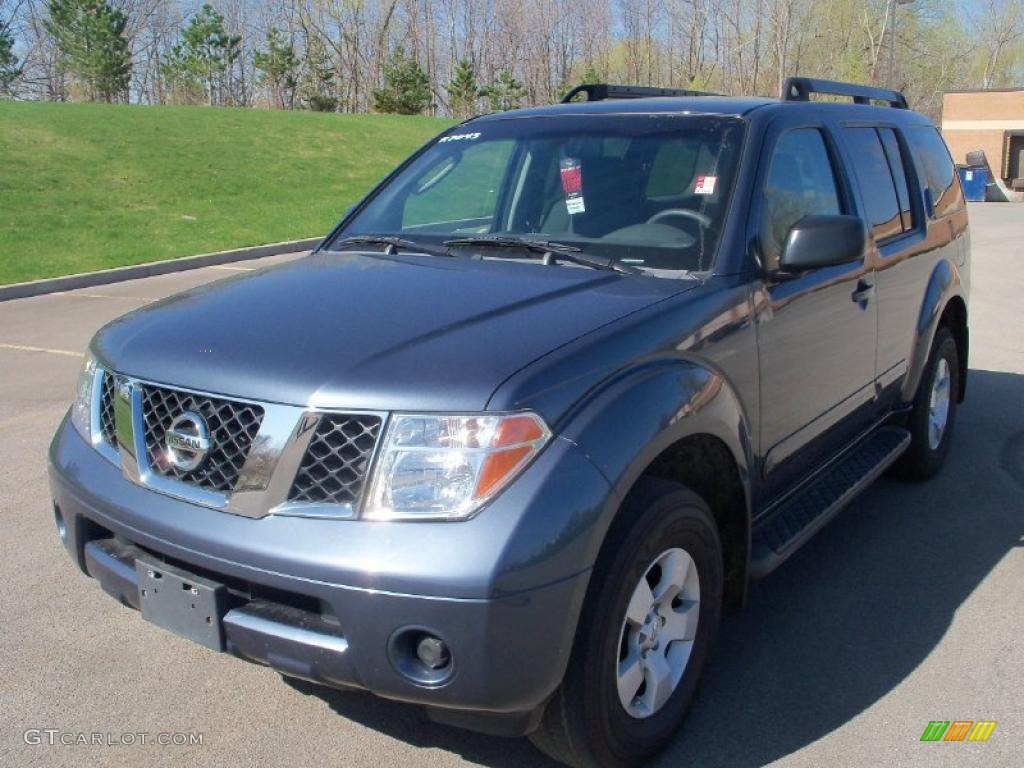 2005 Pathfinder SE 4x4 - Silverton Blue Pearl / Graphite photo #1