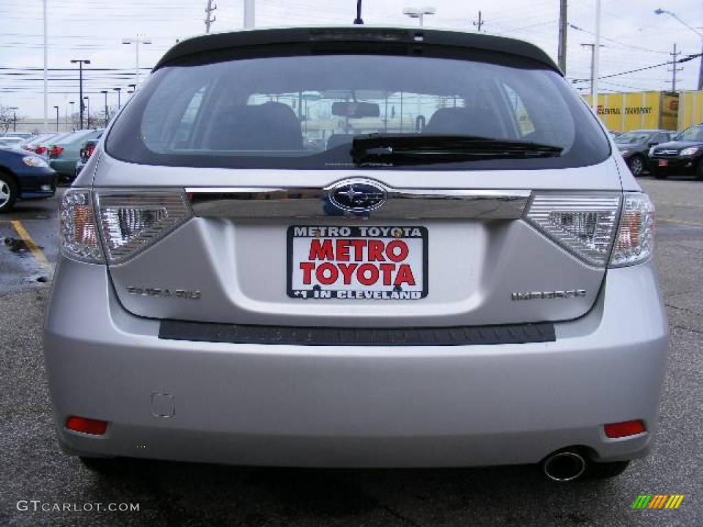 2008 Impreza 2.5i Wagon - Spark Silver Metallic / Carbon Black photo #4