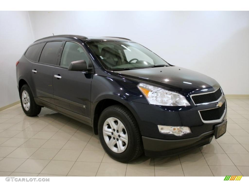 2010 Traverse LS AWD - Dark Blue Metallic / Dark Gray/Light Gray photo #1