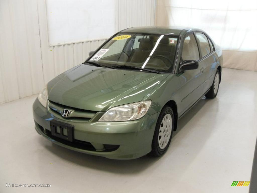 2004 Civic LX Sedan - Galapagos Green / Ivory Beige photo #1