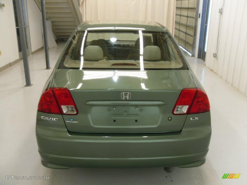 2004 Civic LX Sedan - Galapagos Green / Ivory Beige photo #3
