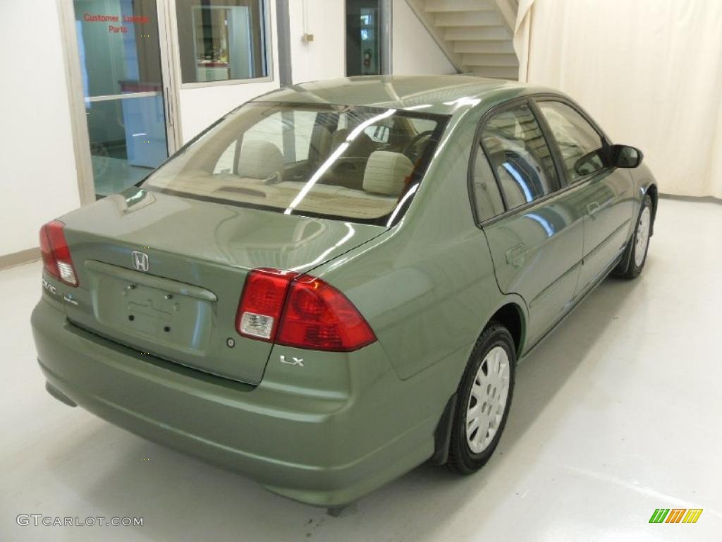 2004 Civic LX Sedan - Galapagos Green / Ivory Beige photo #4