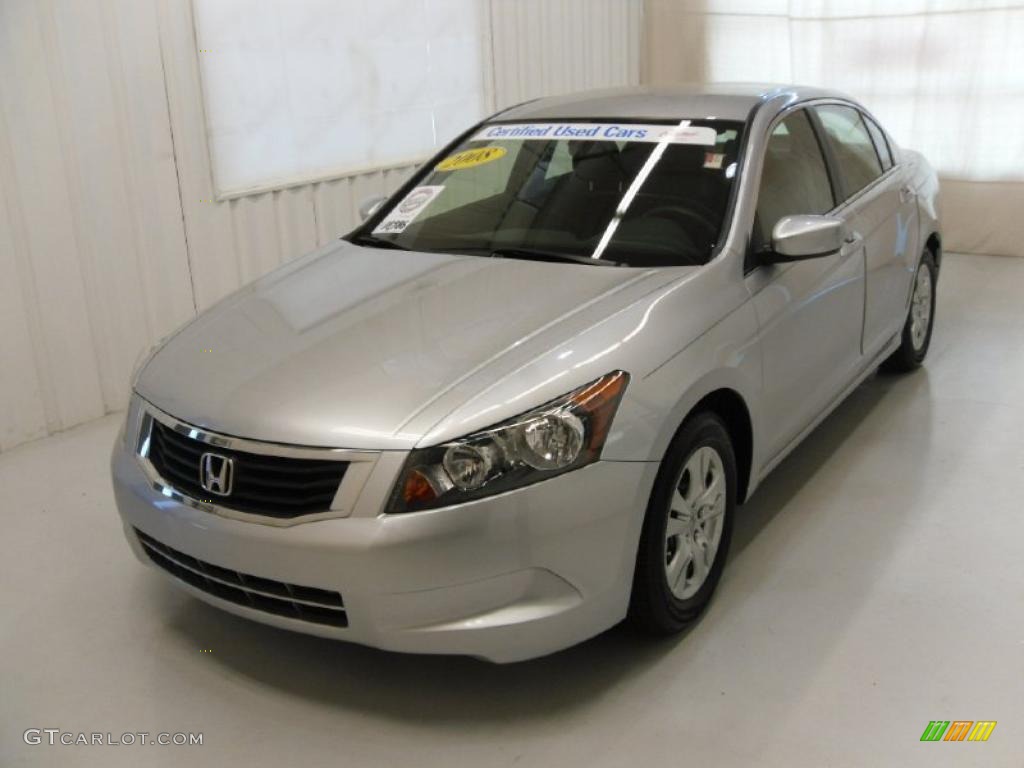 2008 Accord LX-P Sedan - Alabaster Silver Metallic / Black photo #1