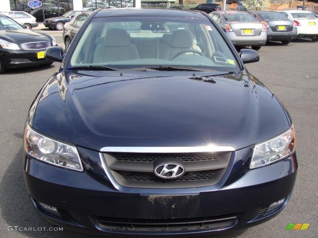 2007 Sonata SE V6 - Deepwater Blue / Beige photo #2