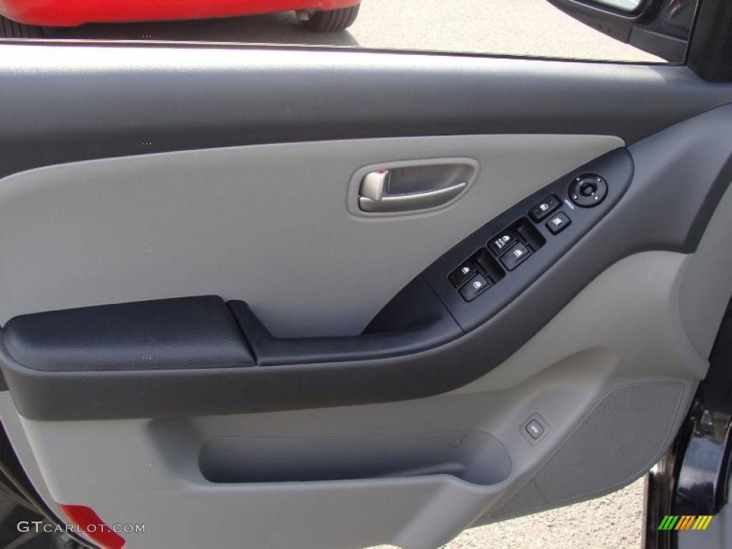 2007 Elantra GLS Sedan - Black Pearl / Gray photo #11