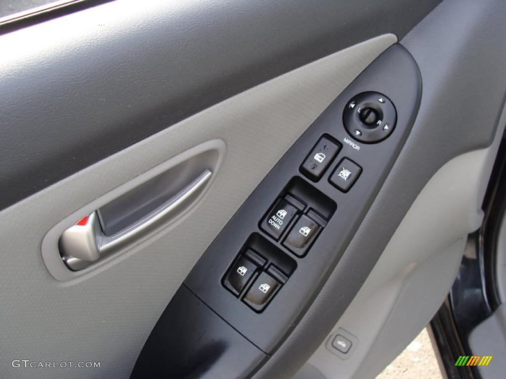 2007 Elantra GLS Sedan - Black Pearl / Gray photo #12