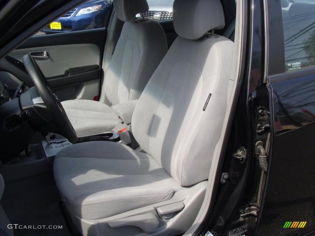2007 Elantra GLS Sedan - Black Pearl / Gray photo #15