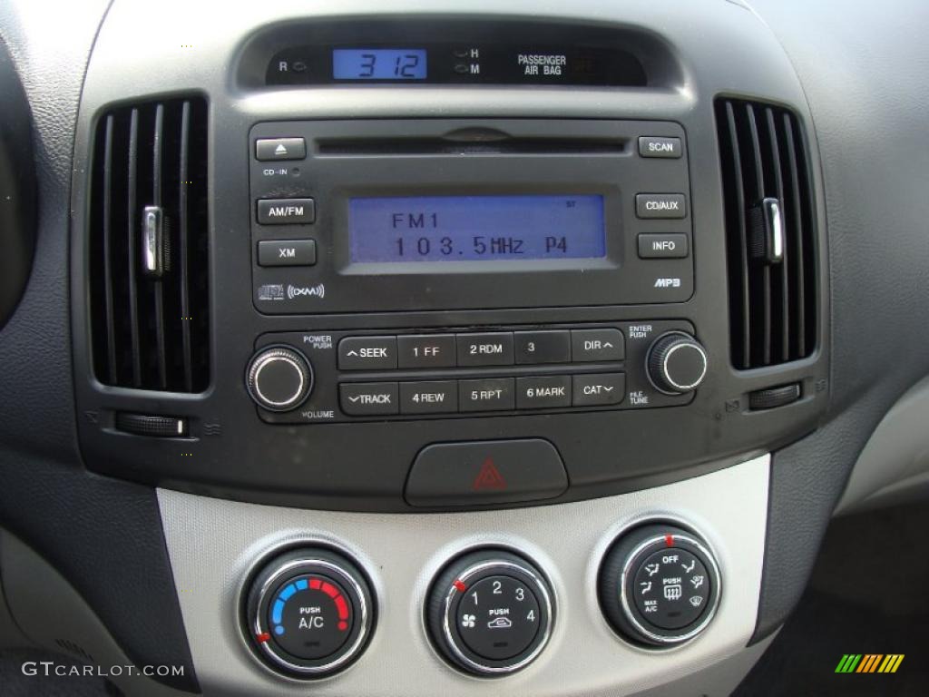 2007 Elantra GLS Sedan - Black Pearl / Gray photo #21