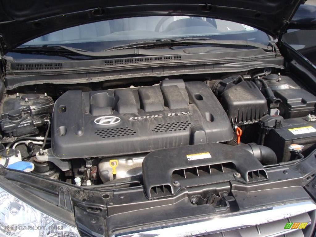2007 Elantra GLS Sedan - Black Pearl / Gray photo #25