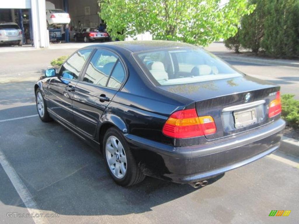 2002 3 Series 325i Sedan - Orient Blue Metallic / Grey photo #2