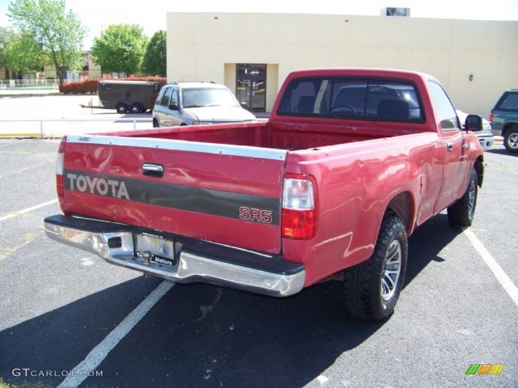 1993 T100 Truck SR5 Regular Cab - Red / Gray photo #4