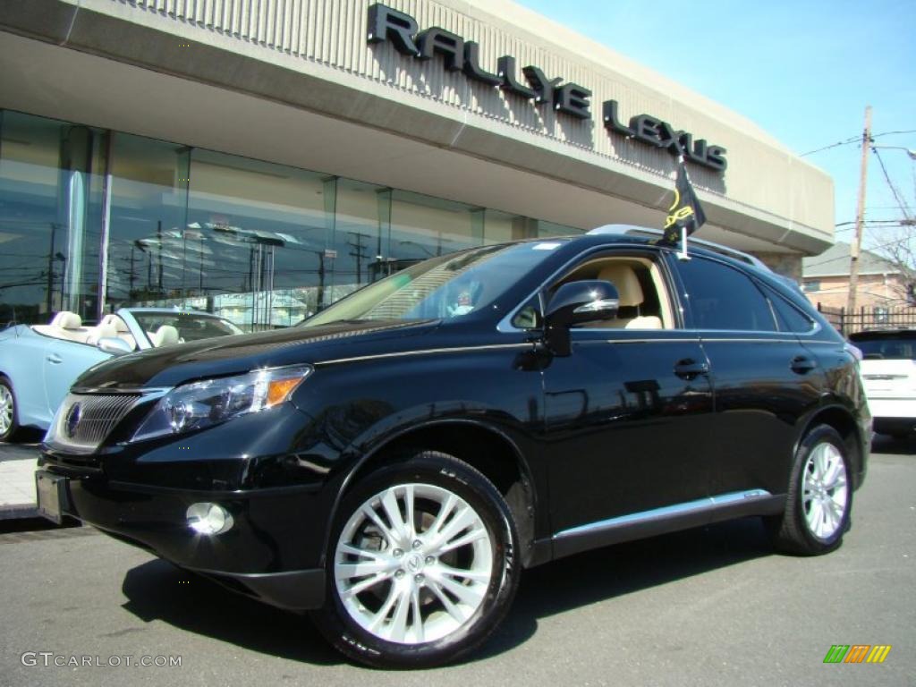 2010 RX 450h AWD Hybrid - Obsidian Black / Parchment/Brown Walnut photo #1