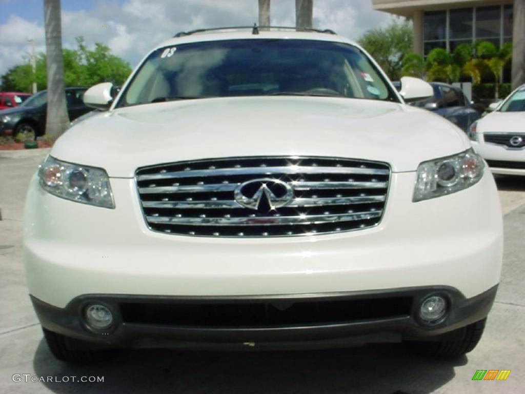 2003 FX 45 AWD - Ivory Pearl White / Willow photo #15