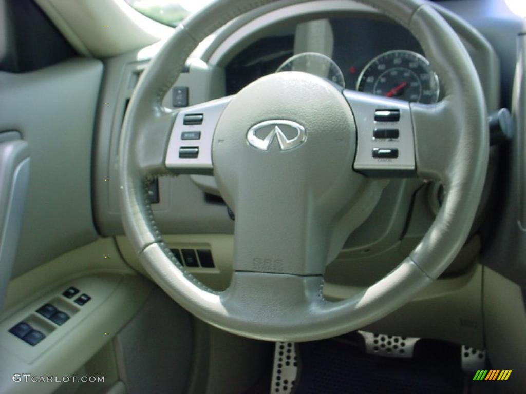 2003 FX 45 AWD - Ivory Pearl White / Willow photo #26