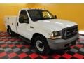 Oxford White 2002 Ford F350 Super Duty XL Regular Cab Utility Truck