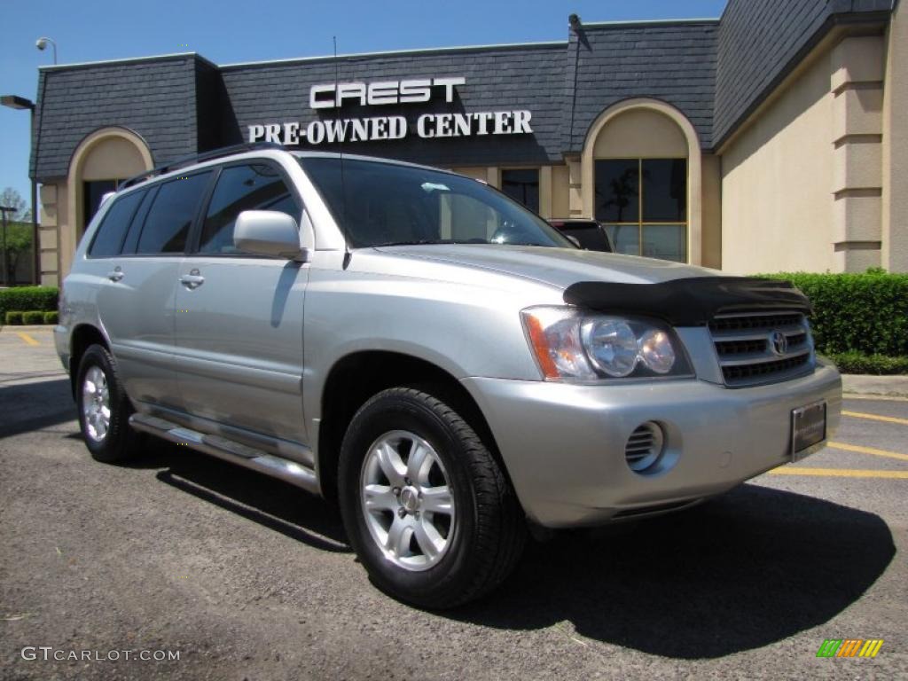 2001 Highlander V6 4WD - Millennium Silver Metallic / Charcoal photo #1