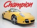 2008 Speed Yellow Porsche 911 Turbo Cabriolet  photo #1