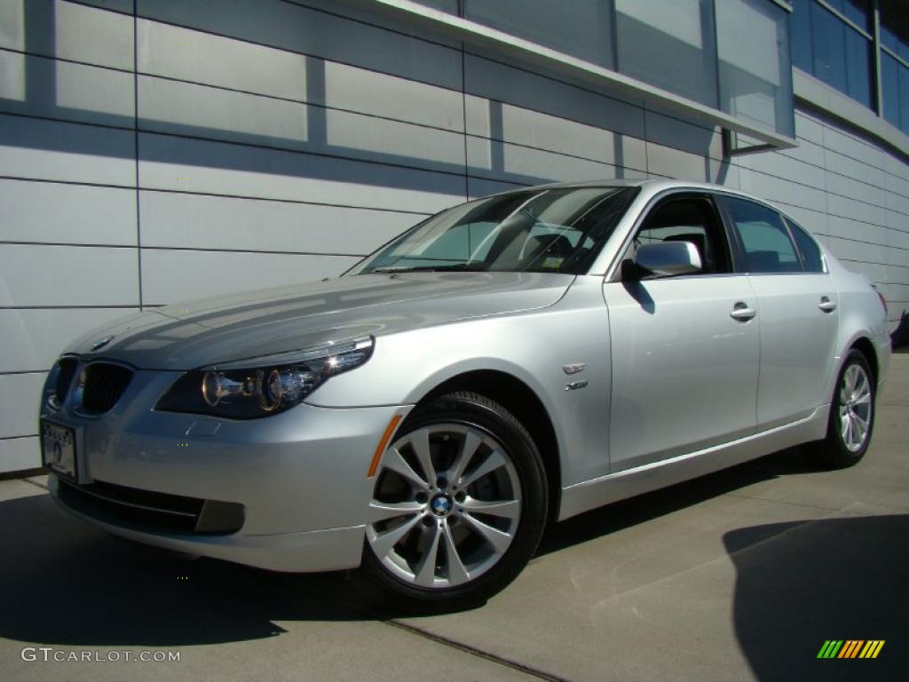 2010 5 Series 535i xDrive Sedan - Titanium Silver Metallic / Black Dakota Leather photo #1