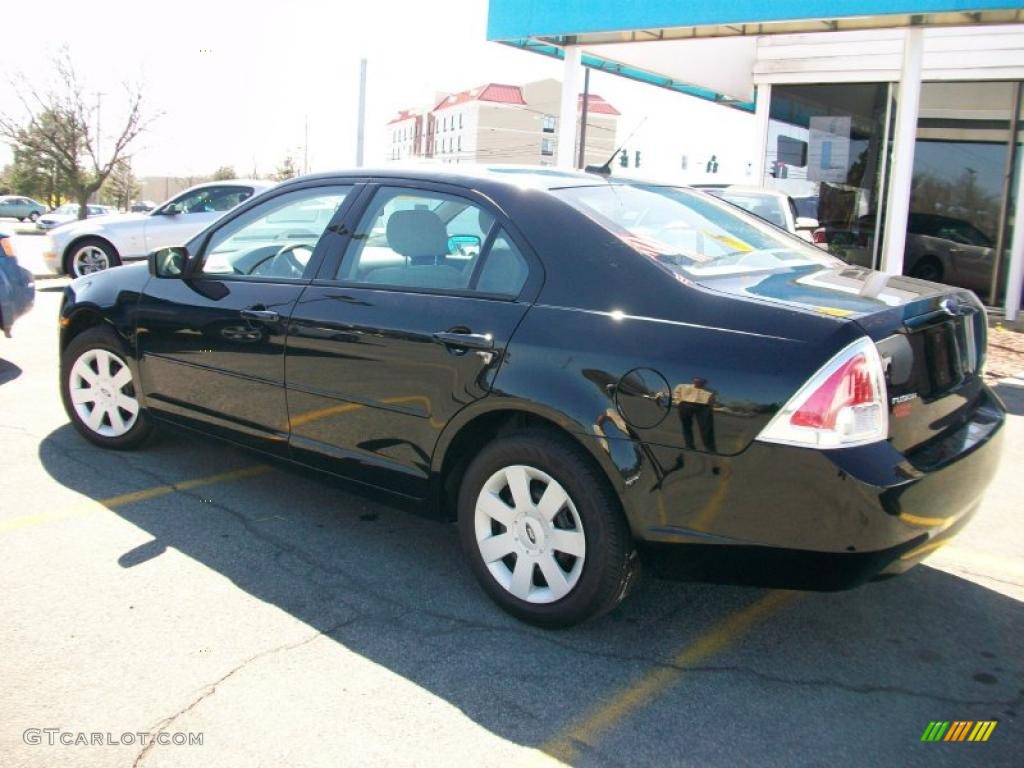 2008 Fusion S - Black Ebony / Medium Light Stone photo #6