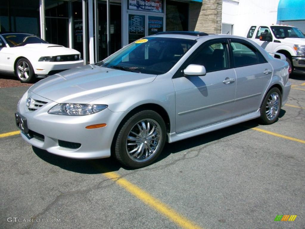 2005 MAZDA6 i Sedan - Glacier Silver Metallic / Black photo #1