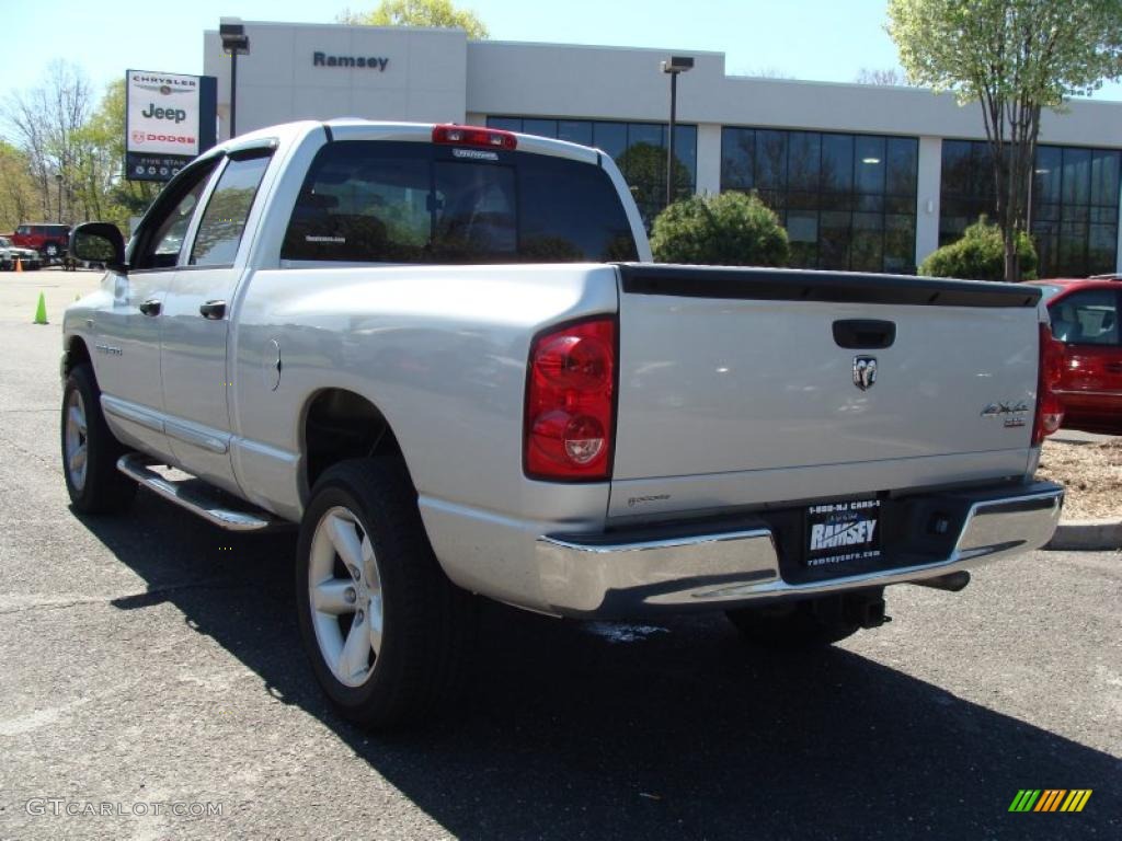 2007 Ram 1500 SLT Quad Cab 4x4 - Bright Silver Metallic / Medium Slate Gray photo #6