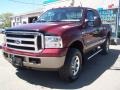 2007 Dark Toreador Red Metallic Ford F350 Super Duty XLT SuperCab 4x4  photo #55