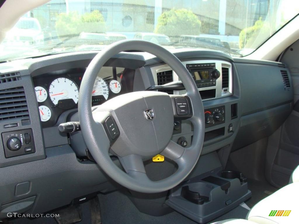 2007 Ram 1500 SLT Quad Cab 4x4 - Bright Silver Metallic / Medium Slate Gray photo #12