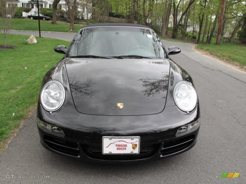 2008 911 Carrera 4S Cabriolet - Basalt Black Metallic / Black photo #2