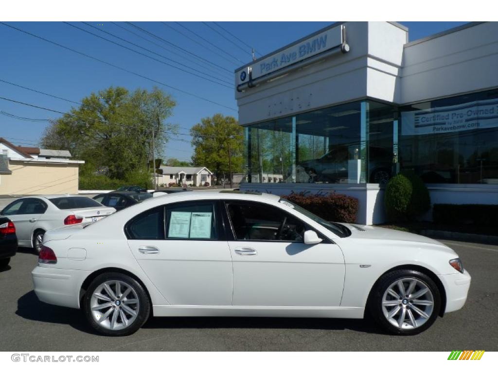 2008 7 Series 750i Sedan - Alpine White / Black photo #1