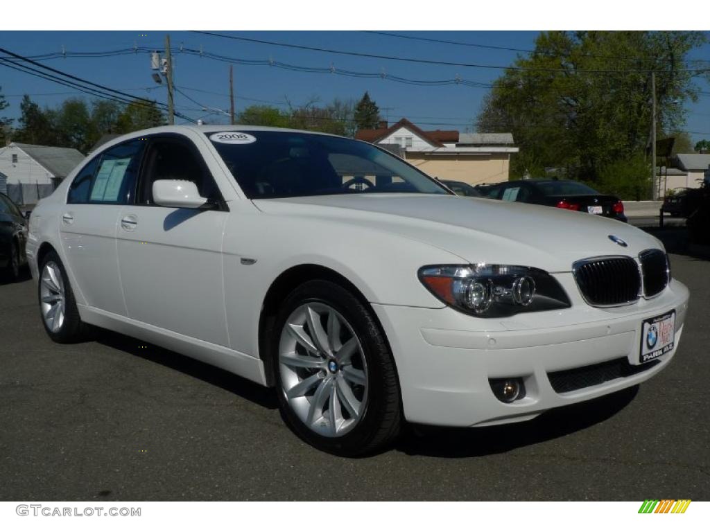 2008 7 Series 750i Sedan - Alpine White / Black photo #3