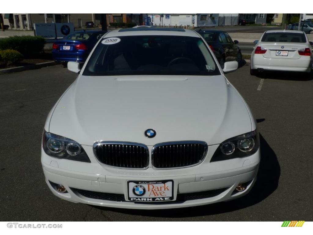 2008 7 Series 750i Sedan - Alpine White / Black photo #4