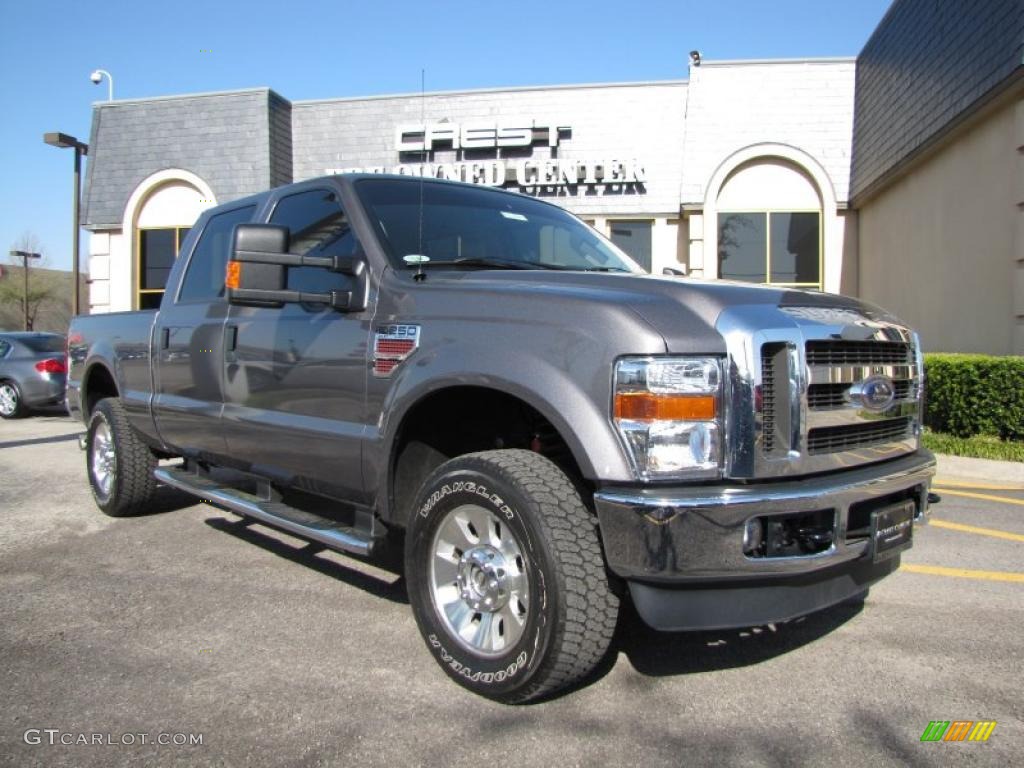 2009 F250 Super Duty Lariat Crew Cab 4x4 - Sterling Grey Metallic / Medium Stone photo #1