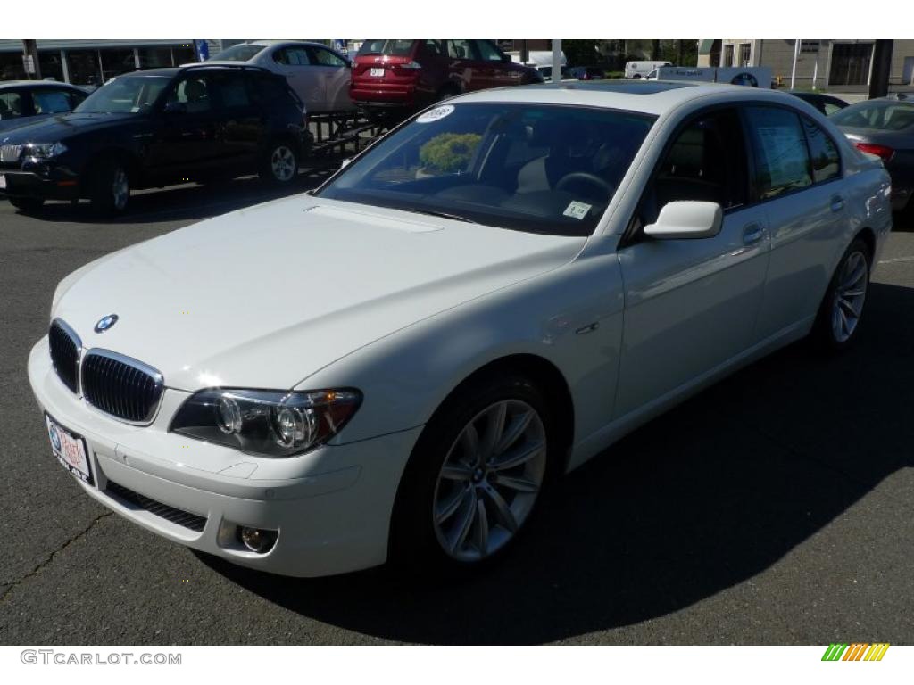 2008 7 Series 750i Sedan - Alpine White / Black photo #7